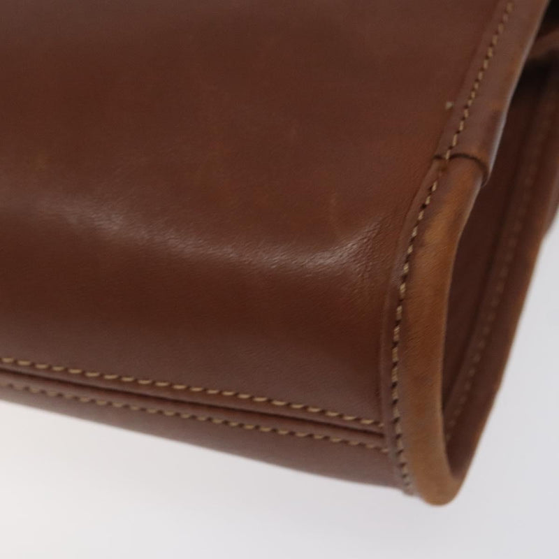 Coach Shoulder Bag Leather Brown Auth am8240