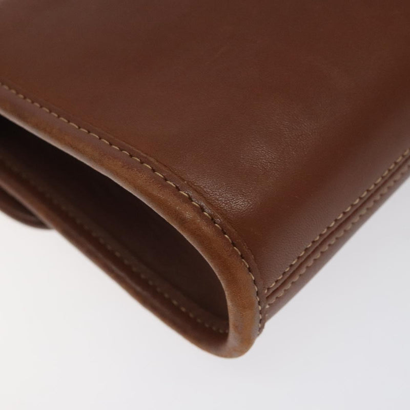 Coach Shoulder Bag Leather Brown Auth am8240
