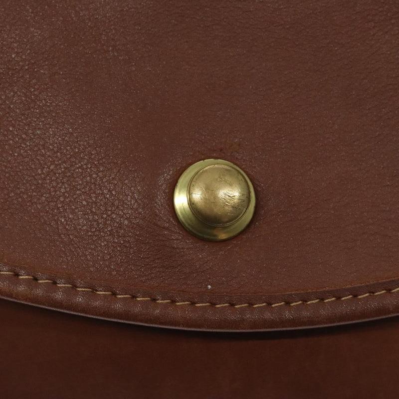 Coach Shoulder Bag Leather Brown Auth am8240