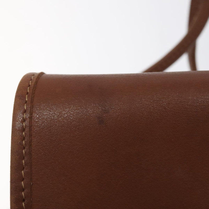 Coach Shoulder Bag Leather Brown Auth am8240