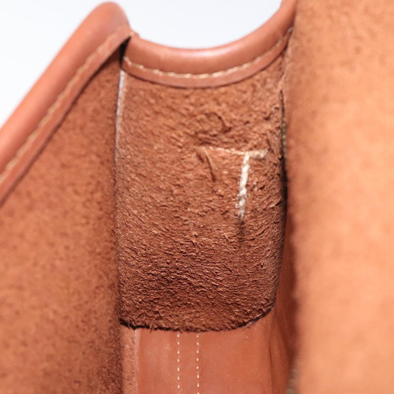 Coach Shoulder Bag Leather Brown Auth am8240