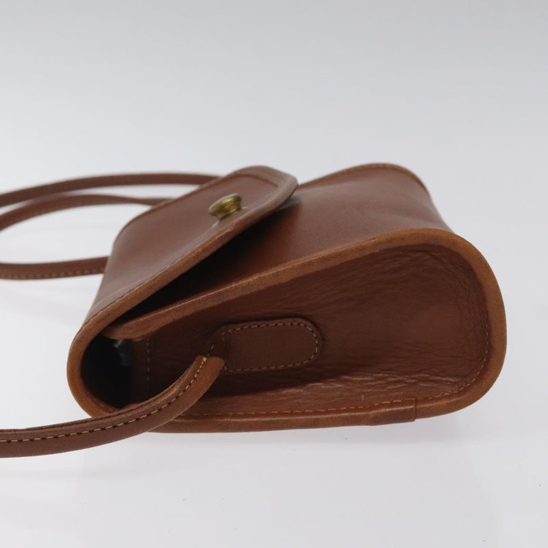 Coach Shoulder Bag Leather Brown Auth am8240