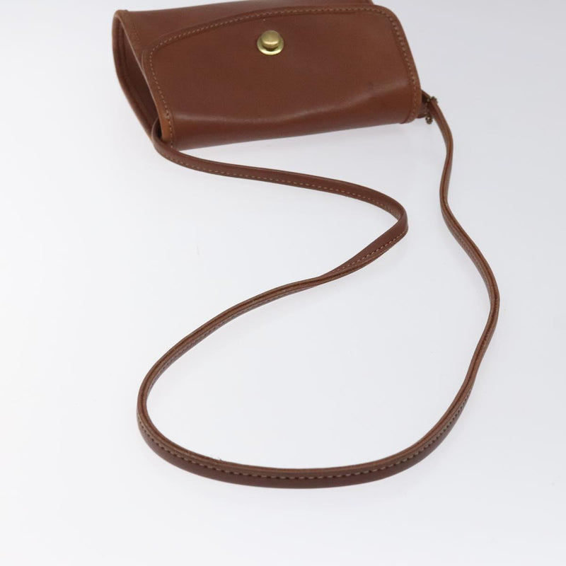 Coach Shoulder Bag Leather Brown Auth am8240