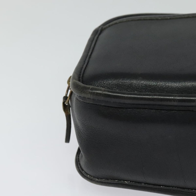Coach Hand Bag Leather 2way Black Auth am8241