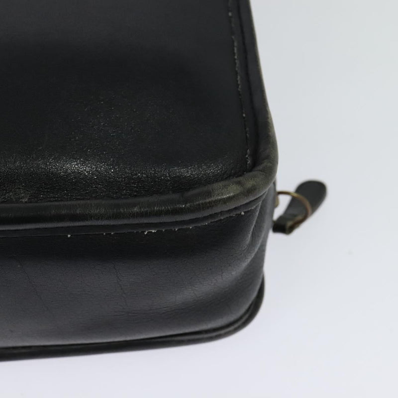 Coach Hand Bag Leather 2way Black Auth am8241