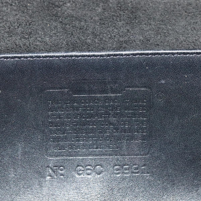 Coach Hand Bag Leather 2way Black Auth am8241