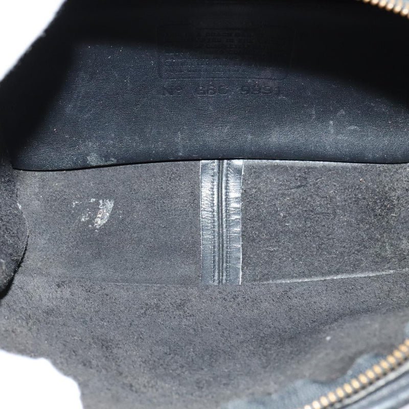 Coach Hand Bag Leather 2way Black Auth am8241