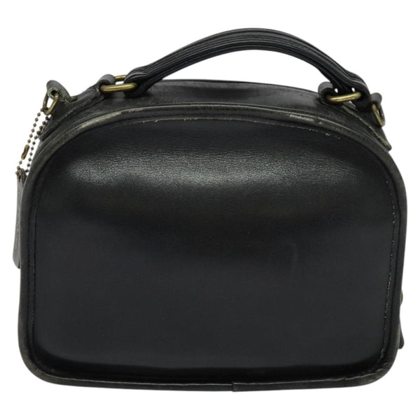 Coach Hand Bag Leather 2way Black Auth am8241