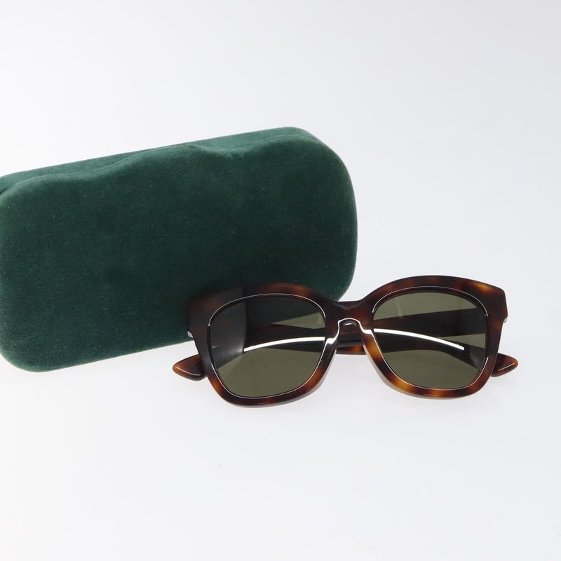 GUCCI Sunglasses plastic Brown Auth am8362