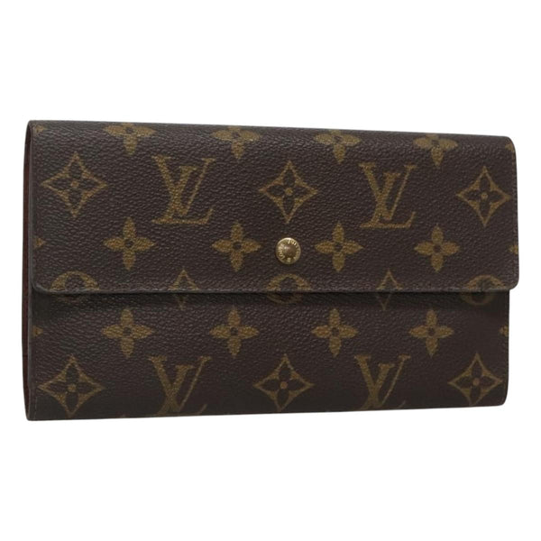 LOUIS VUITTON Monogram Portefeuille International Wallet M61217 Auth ar13498