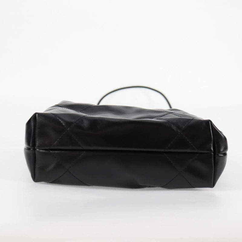 CHANEL Chanel 22 Small Matelasse Chain Bag Lamb Skin 2way Black Auth BA1050SAM