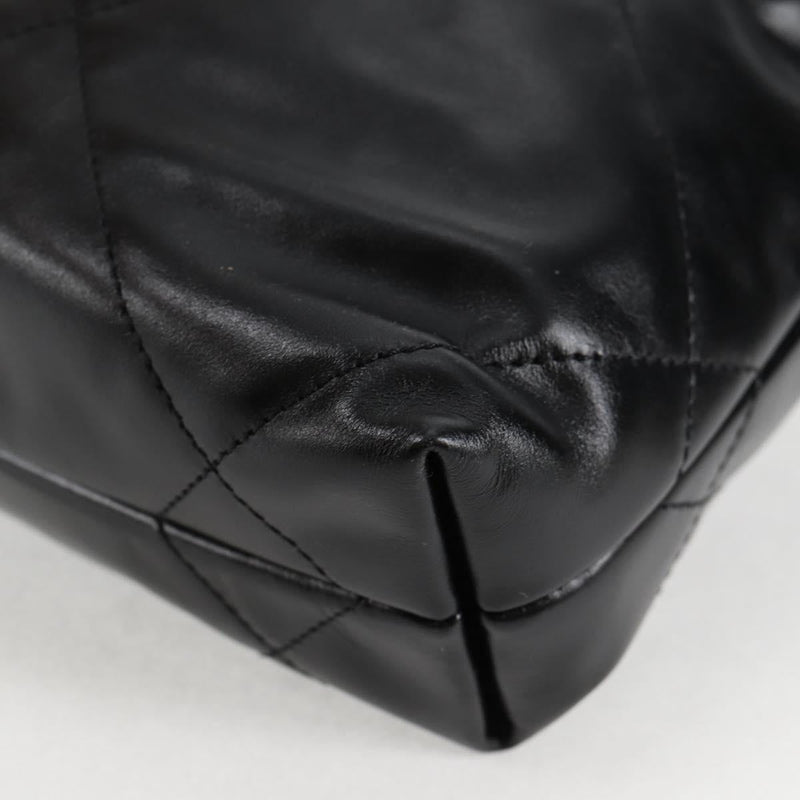 CHANEL Chanel 22 Small Matelasse Chain Bag Lamb Skin 2way Black Auth BA1050SAM