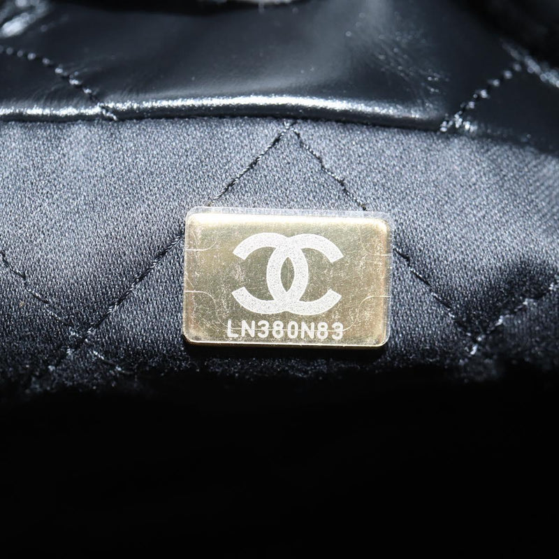 CHANEL Chanel 22 Small Matelasse Chain Bag Lamb Skin 2way Black Auth BA1050SAM