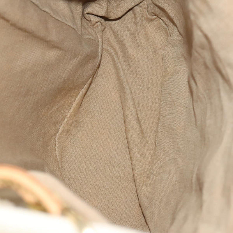 LOEWE Shoulder Bag Canvas Beige Gold Auth BA1186