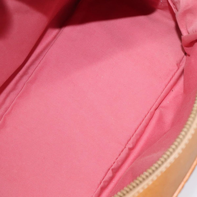 CELINE C Macadam Canvas Hand Bag Suede Pink Gold Auth BA1225