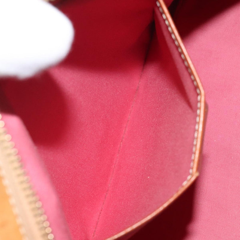 CELINE C Macadam Canvas Hand Bag Suede Pink Gold Auth BA1225