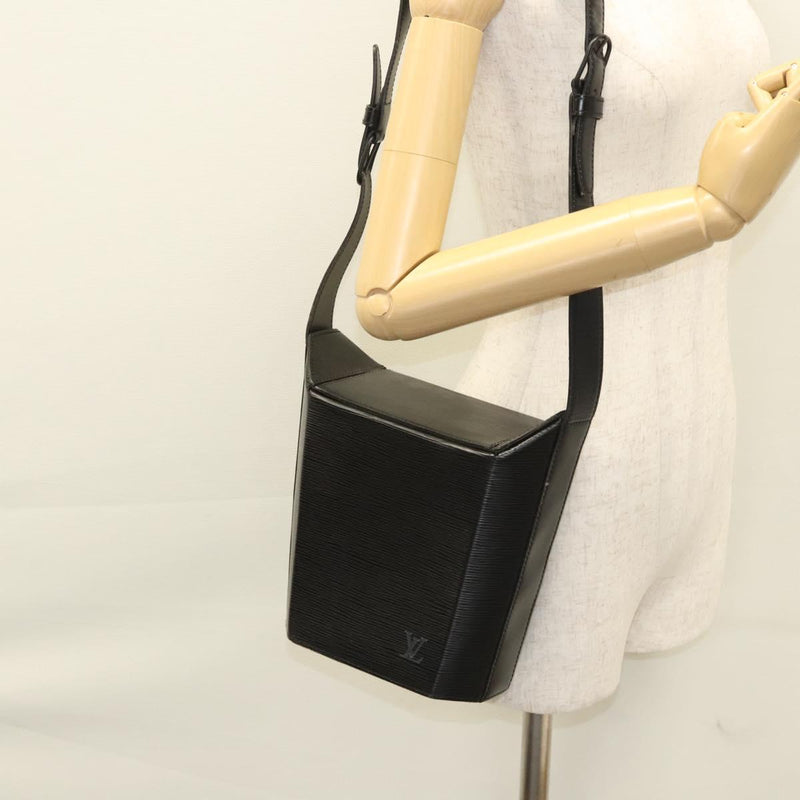 LOUIS VUITTON Epi Sac Saw Shoulder Bag 2way Black M80161 LV Auth BA1234