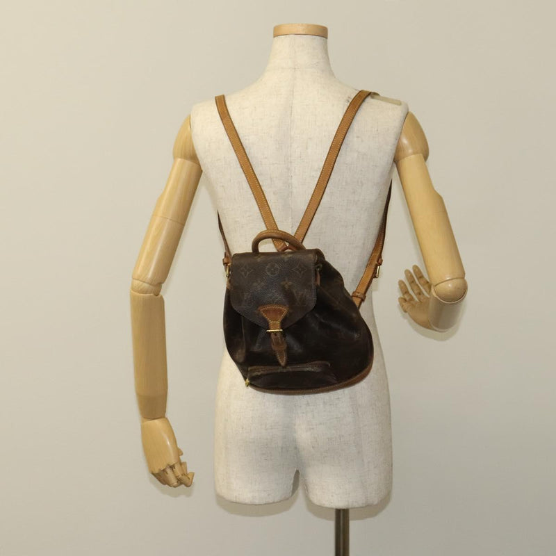 LOUIS VUITTON Monogram Montsouris PM Backpack M51137 LV Auth BA1236