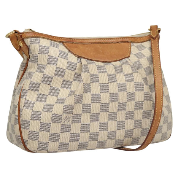 LOUIS VUITTON Damier Azur Siracusa PM Shoulder Bag N41113 LV Auth BA1267
