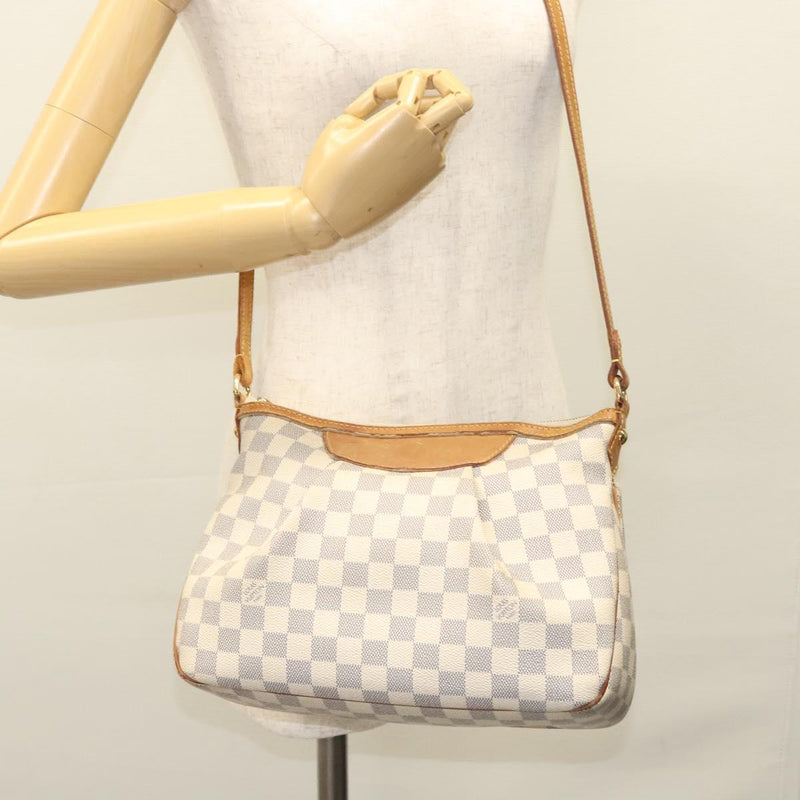 LOUIS VUITTON Damier Azur Siracusa PM Shoulder Bag N41113 LV Auth BA1267