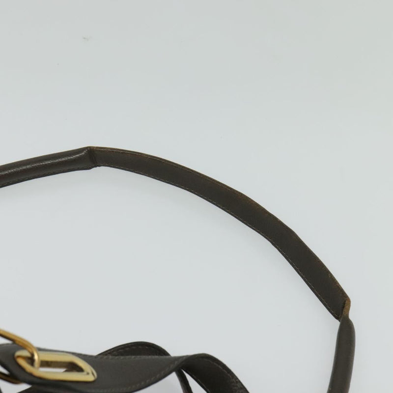 Chloe Paraty Hand Bag Leather 2way Gray Gold Auth BA1309