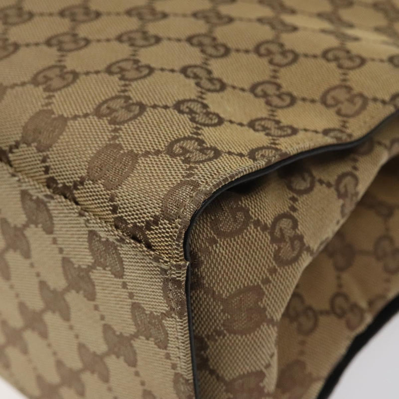 GUCCI GG Canvas Bamboo Hand Bag Beige 002.1010 Auth BA1315
