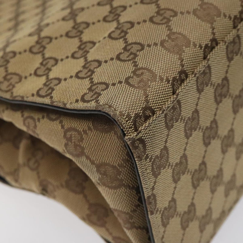GUCCI GG Canvas Bamboo Hand Bag Beige 002.1010 Auth BA1315