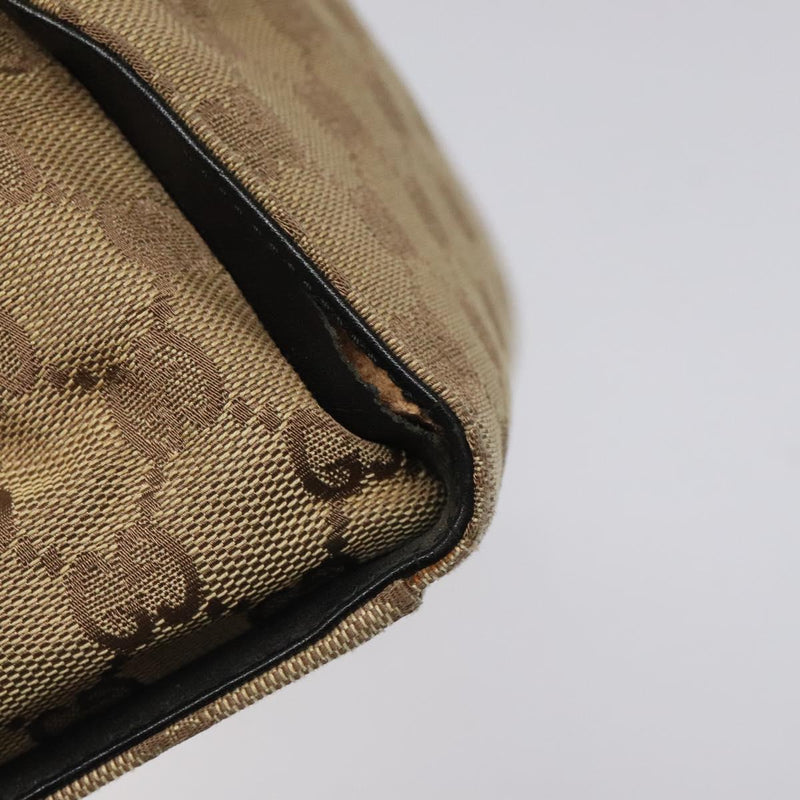 GUCCI GG Canvas Bamboo Hand Bag Beige 002.1010 Auth BA1315