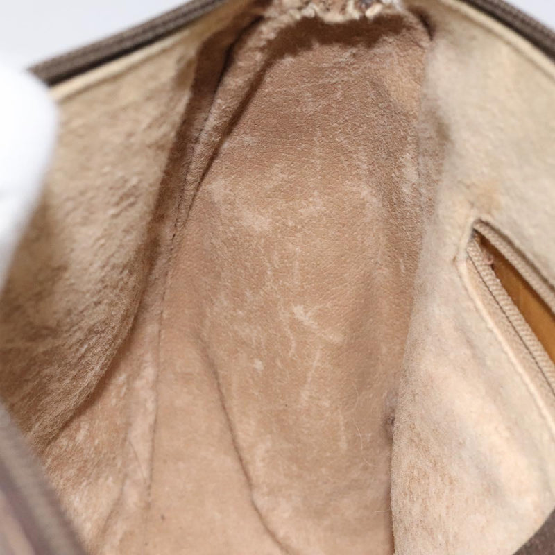 GUCCI GG Supreme Web Sherry Line Bag PVC Beige Gold 89 02 032 Auth BA1397