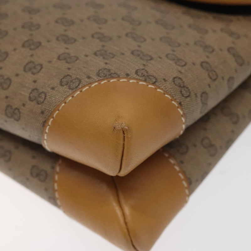 GUCCI Micro GG Supreme Shoulder Bag Beige Gold 007 92 5548 Auth BA1398