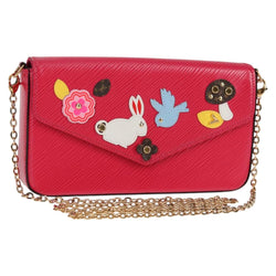 LOUIS VUITTON Epi Chain Pochette Felice Bag Hot Pink M62614 LV Auth BA1542SM