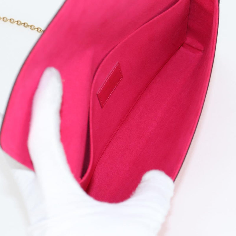 LOUIS VUITTON Epi Chain Pochette Felice Bag Hot Pink M62614 LV Auth BA1542SM