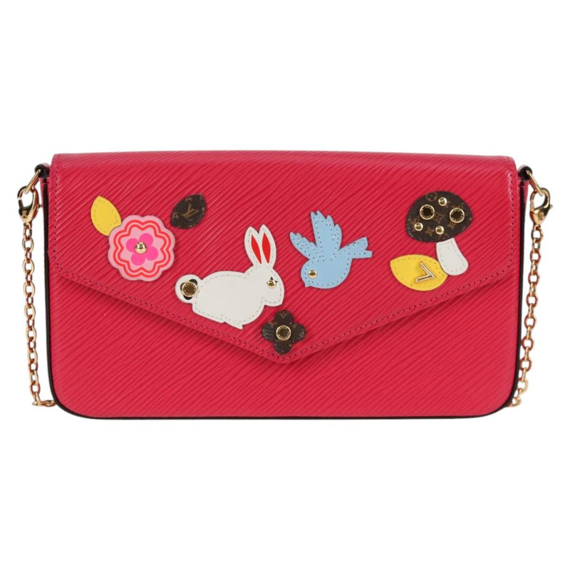 LOUIS VUITTON Epi Chain Pochette Felice Bag Hot Pink M62614 LV Auth BA1542SM