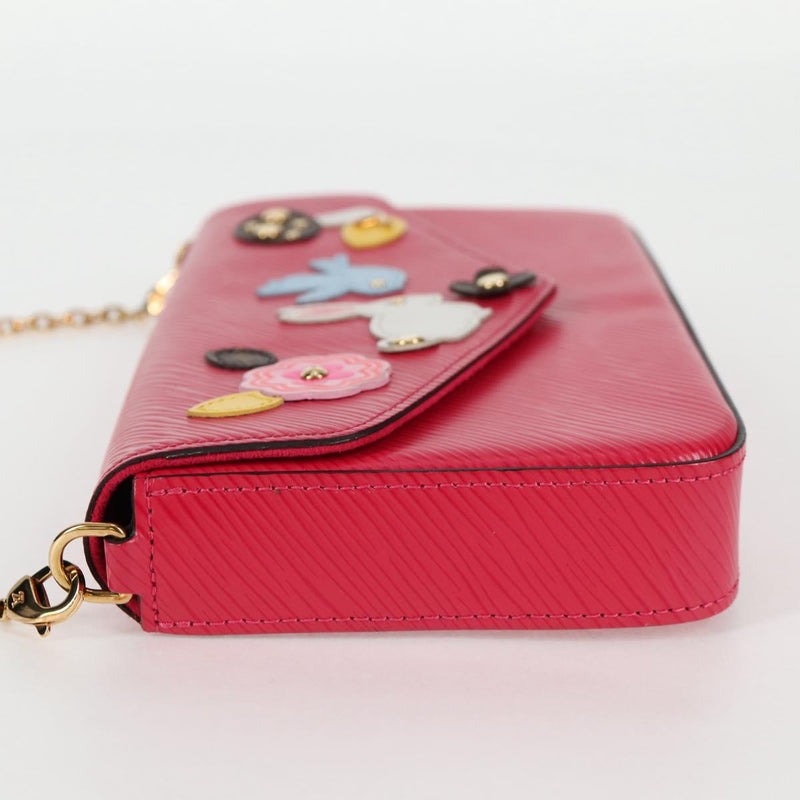 LOUIS VUITTON Epi Chain Pochette Felice Bag Hot Pink M62614 LV Auth BA1542SM