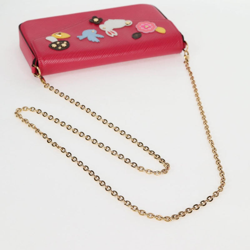 LOUIS VUITTON Epi Chain Pochette Felice Bag Hot Pink M62614 LV Auth BA1542SM