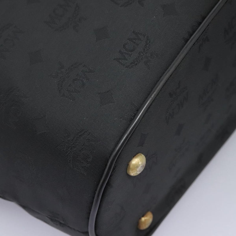 MCM Tote Bag Nylon Black Auth bs24480