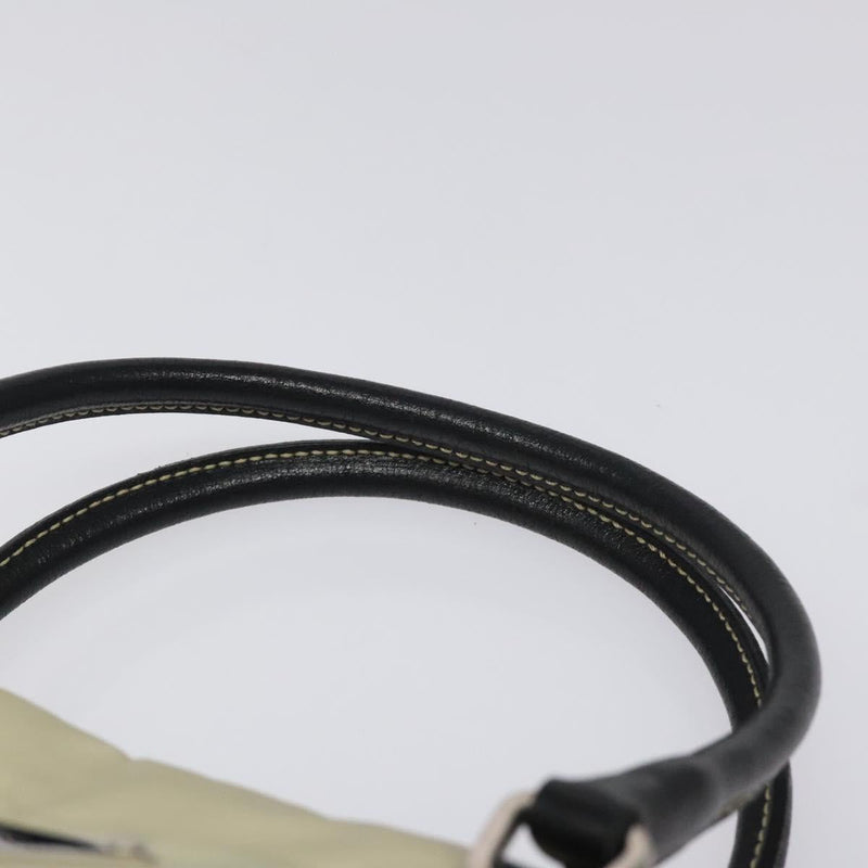 PRADA Hand Bag Nylon White Silver Auth bs24488
