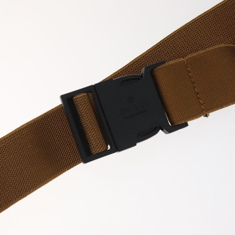 GUCCI Waist bag Corduroy Khaki Silver 502095 Auth bs24540
