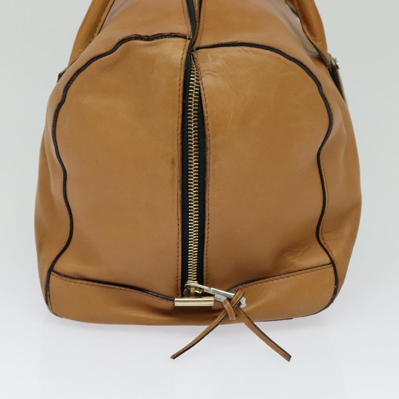 Chloe Shoulder Bag Leather Brown Gold Auth bs24630