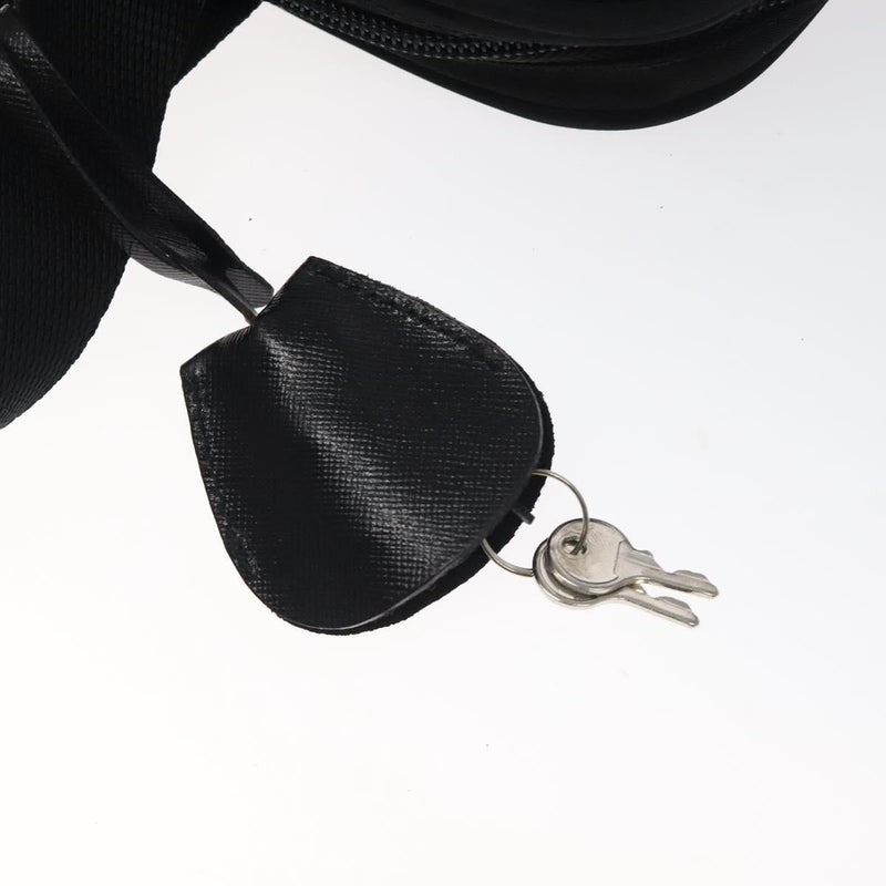 PRADA Hand Bag Nylon Black Silver Auth bs24646