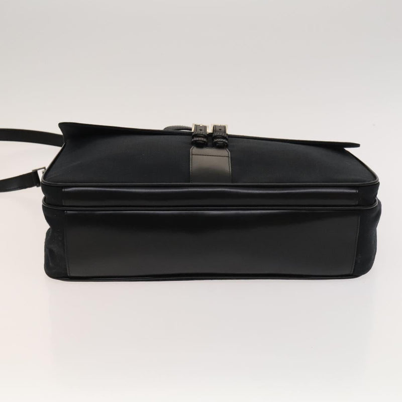 Gianni Versace Hand Bag Canvas 2way Black Silver Auth bs24675