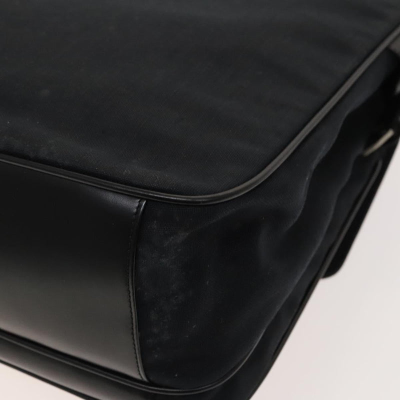 Gianni Versace Hand Bag Canvas 2way Black Silver Auth bs24675