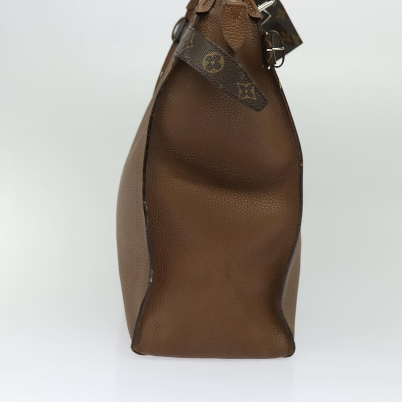 LOUIS VUITTON Monogram Avane Tote Bag Leather Brown M50146 LV Auth bs24690