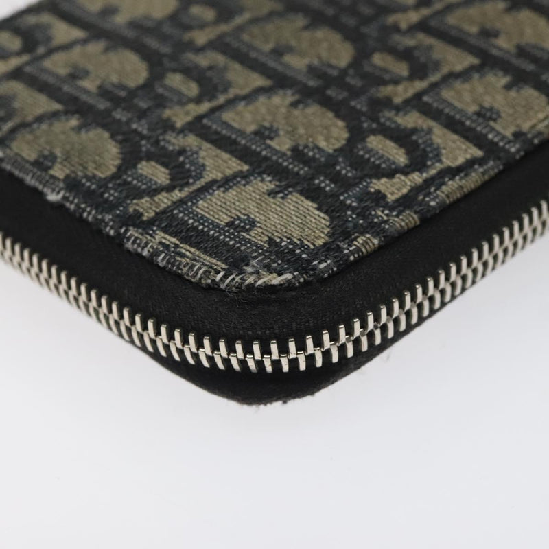 Christian Dior Trotter Canvas Wallet Navy Auth bs24695