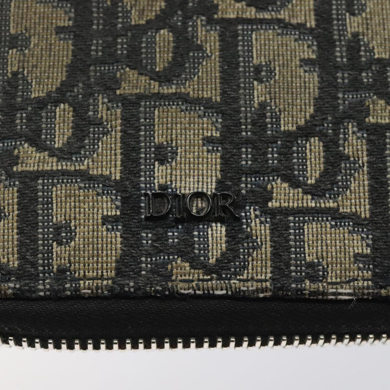 Christian Dior Trotter Canvas Wallet Navy Auth bs24695