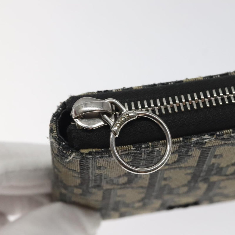 Christian Dior Trotter Canvas Wallet Navy Auth bs24695