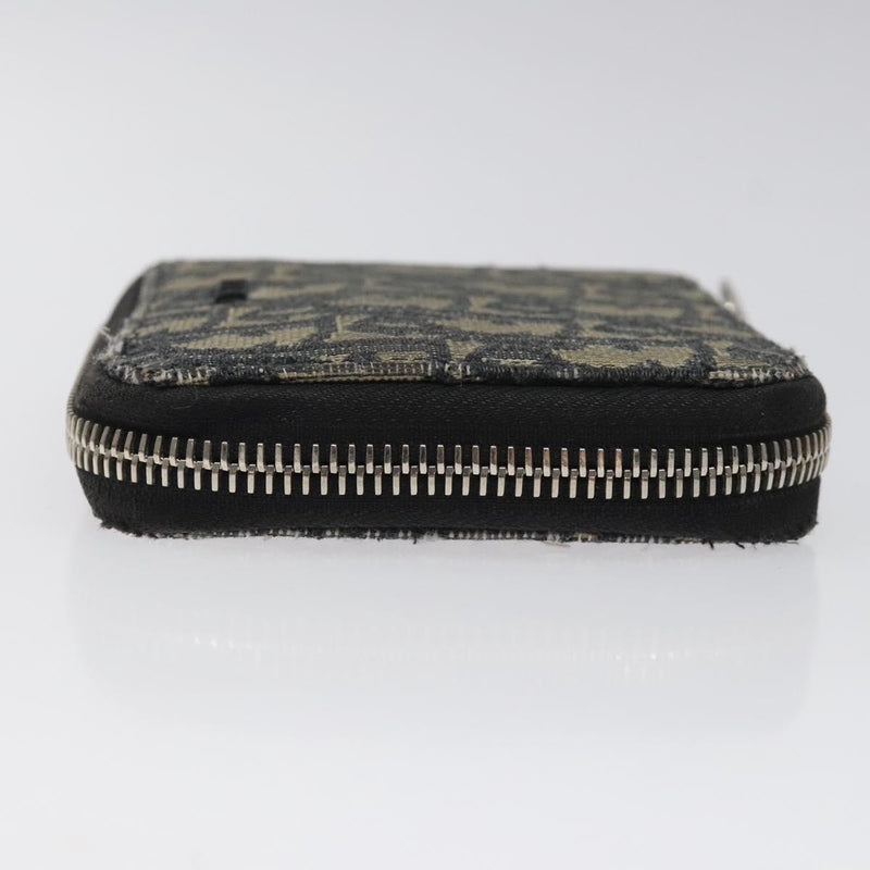 Christian Dior Trotter Canvas Wallet Navy Auth bs24695