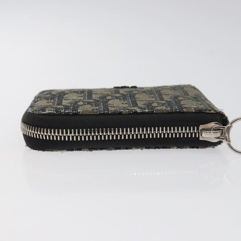 Christian Dior Trotter Canvas Wallet Navy Auth bs24695