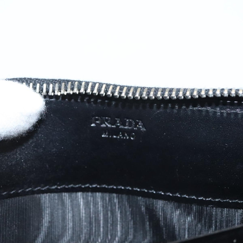 PRADA Long Wallet Nylon Black Auth bs24726
