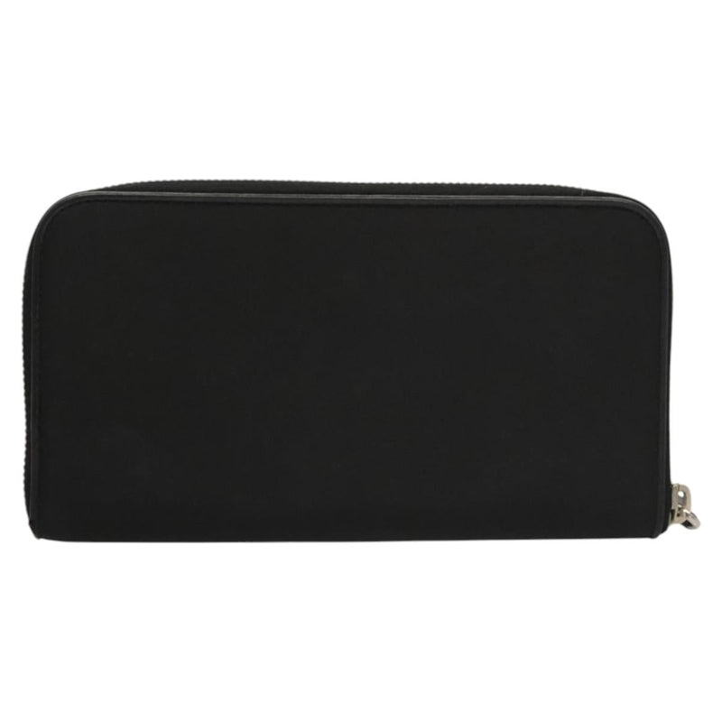 PRADA Long Wallet Nylon Black Auth bs24726